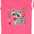 thumbnail image 4 of Inktastic Woodland Raccoon Spring Flowers Girls Baby Bodysuit, 4 of 5