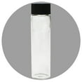 thumbnail image 2 of ToolUSA 100 Pc. Glass Vials | 2.25" (5.7 cm) x 0.55" (1.4 cm) | Perfect for Gemstones, Lab Samples & Entomology | Clear Glass with Black Caps, 2 of 2
