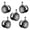 silver, variant on 2.5" Dual-Wheel Chair Casters Shock-Resistant Rollers Load-Bearing 50kg For Furniture Upgrades