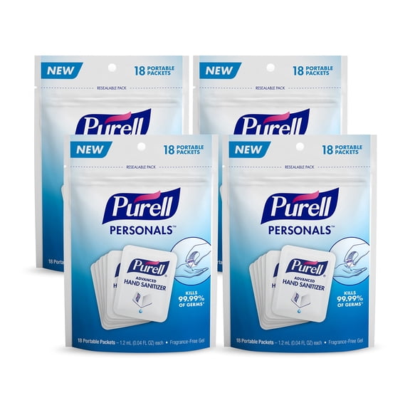 Gel Antibacterial Purell SINGLES Sin Fragancia 72 Sobres