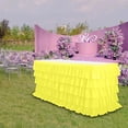 thumbnail image 4 of DAMAI Pink Table Skirt Tutu Ruffled Tablecloth for Rectangle Table,Birthday Party Cake Dessert Decorations,6FT Tutu Table Skirt for Birthday, Shower, Wedding & Gradient Table Decorations, 4 of 6