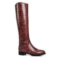 thumbnail image 2 of Ferwind Women's Riding Boots Textured Upper Low Heels Adult Burgundy  8, 2 of 6