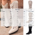 thumbnail image 2 of Women's Knee High Boots Back Zipper Cut-Out Chunky Heel Fall Fashion Tall Boots, 2 of 7