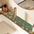 thumbnail image 2 of Yayeee Faucet Mat for Kitchen Sink 30" Diatomite Long Splash Guard Pad, Yellow Christmas Gingerbread, 2 of 7