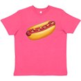 thumbnail image 3 of Inktastic Hot Dog Illustration with Mustard Onions and Ketchup Youth T-Shirt, 3 of 5