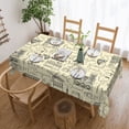thumbnail image 2 of DouZhe Rectangular Tablecloth, Retro Paris Tower Graffiti Table Cloth for Kitchen Dinning Tabletop, 72" x 54" Waterproof Polyester Table Cover, 2 of 8
