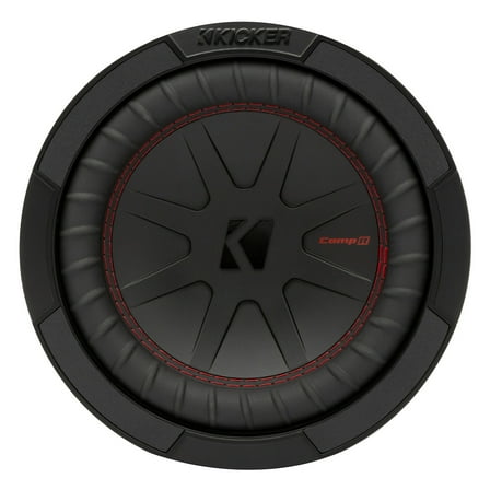 KICKER CompR 8 Inch 2 Ohm DVC 600W Peak Power Car Audio Subwoofer, Black