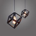 thumbnail image 1 of Lámpara de jaula de cubo de Metal negro, luces colgantes, lámpara colgante LED moderna, iluminación de pantalla, accesorio de luz colgante, lámpara de techo colgante LingWen 8390606488589, 1 of 1