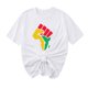 thumbnail image 1 of Camiseta de Cuello Redondo Impresa Nueva Moda Casual de Manga Corta de las Mujeres, Mezcla Ligera de Poliéster para la Primavera, 1 of 6