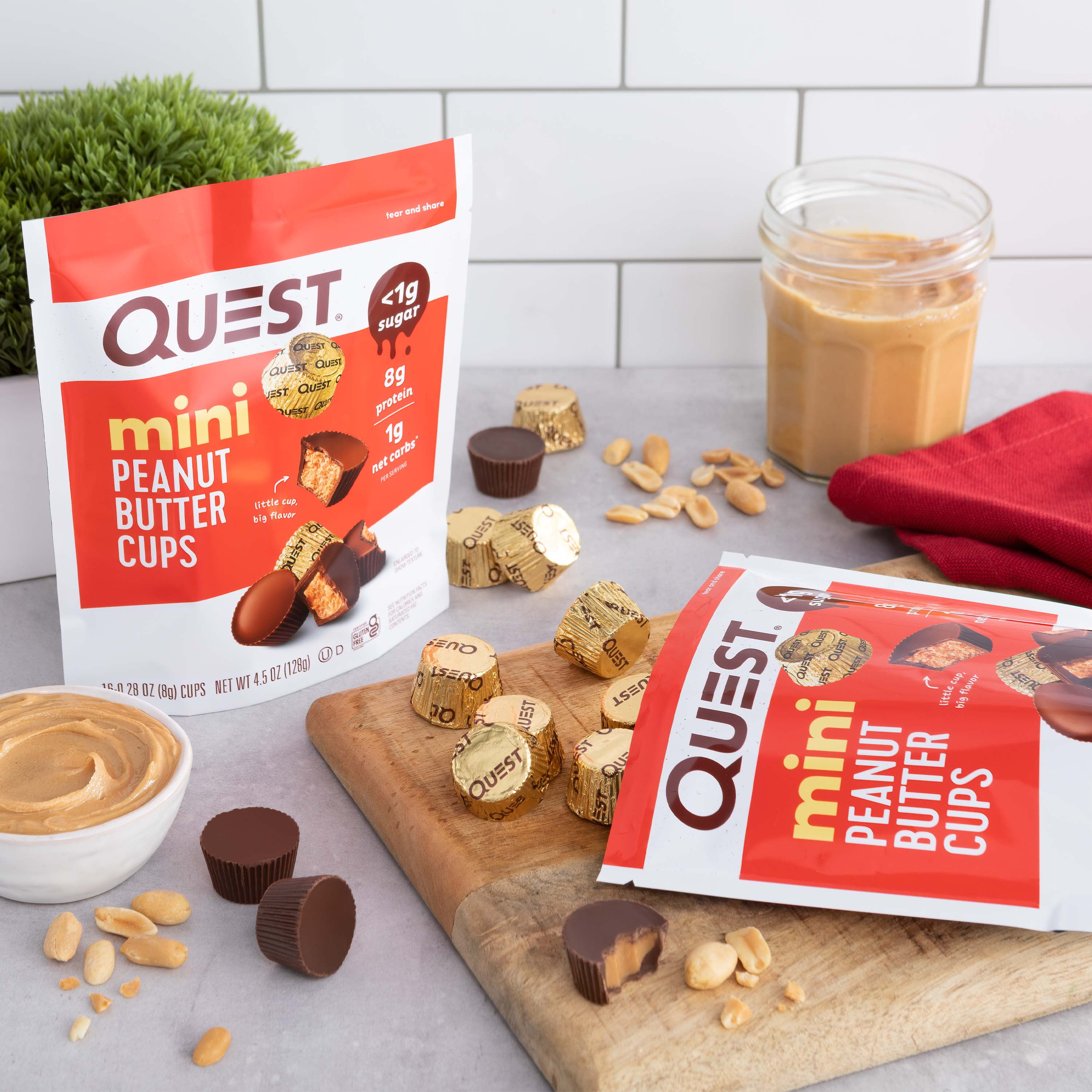 Quest Mini Peanut Butter Cups, Low Carb, High Protein, 16 Count