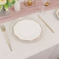 thumbnail image 4 of Balsa Circle 25 White 7" Disposable Paper Salad Plates Gold Trim Party Tableware, 4 of 7