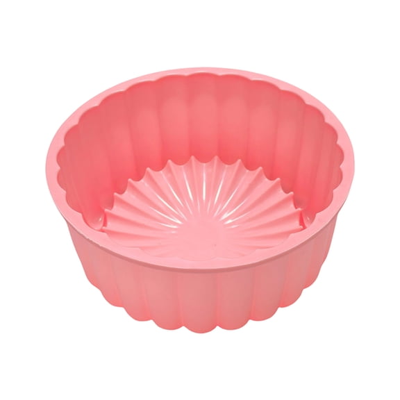 Leodye 1PCS Sunflower Silicone Cake Mould Multi Fold Baking Pan Safe for Oven Microwave and Refrigerator -6.02x2.36in