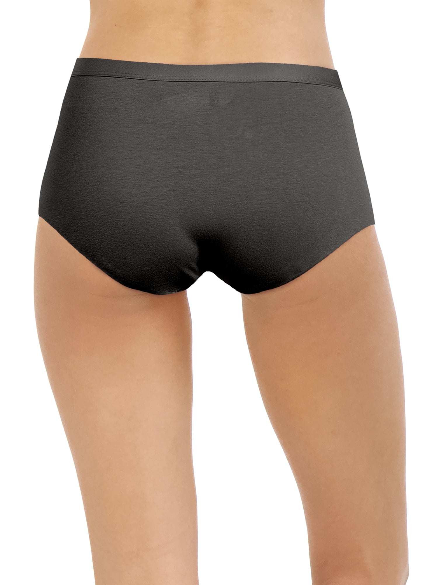 (3 pack) No Boundaries Micro Brief Panty, Women’s and Women’s Plus, Sizes S-XXXL