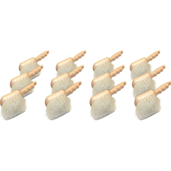 Genuine Joe 9" Nylon Utility Brush - Nylon Bristle - 9" Handle Length - 12 / Carton - White