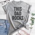 thumbnail image 2 of This Dad Rocks T-shirt, Unisex Men's Shirt, Cool Dad Shirt, Father's Day Shirt, Heather Gray, Large, 2 of 6