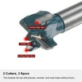 thumbnail image 5 of Uxcell 2 Pieces Forstner Drill Bit 16mm (5/8") Carbide Wood Hinge Hole Opener Hex Shank, 5 of 6