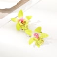 thumbnail image 4 of Horquillas de orquídeas simuladas, pinza para el pelo de flor blanca y rosa para mujer, horquilla para foto de playa de viaje de verano, Clip LATERAL, tocados de moda, 4 of 5