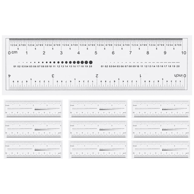 Raindrops 10Ud Recta Transparente Para Dibujo Y Medición Ideal Para Estudiantes Y