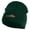 Dark Green, variant on Beaver Embroidered 8 Inch Knitted Short Beanie - Black OSFM
