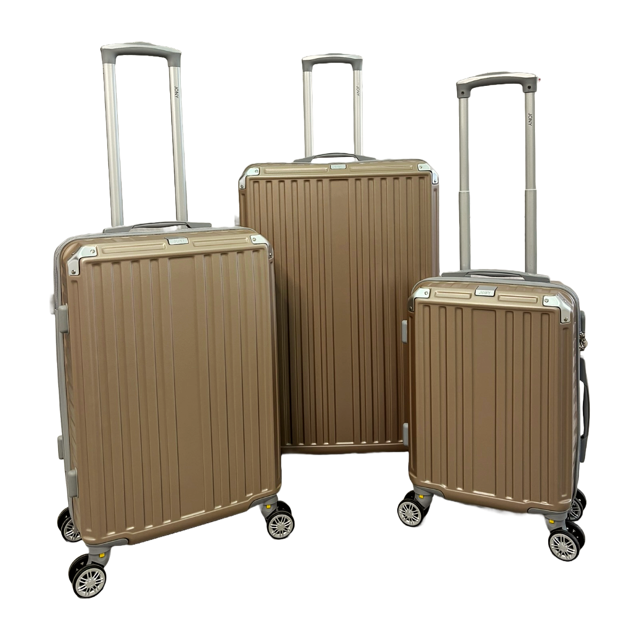 Set Juego De 3 Maletas Rigidas Y Resistente Jony Para Viaje Ruedas 360 Candado