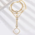 thumbnail image 4 of Rhinestone Foot Chain Barefoot Sandals Anklets for Women Shiny Cubic Zirconia Anklet with Toe Ring Beach Summer Ankle Bracelets Foot Chain Jewelry, 4 of 5