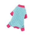 thumbnail image 2 of Pet Dog Pajamas Soft Cotton Shirt Jumpsuit Striped Cute Overall Doggy Cat Strip Clothes Comfortable Apparel For Play Sleep,Blue,Xs, 2 of 4
