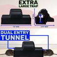 thumbnail image 3 of W4W Dual Entry Rat Trap - Enclosed Tunnel Helps Reduce Accidental Triggering, Guides Rats, Mice & Chipmunks - Quick-Kill Snap Design - Hides Catch for Easy Disposal - Indoor/Outdoor - Reusable-2 Pack, 3 of 6
