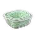 thumbnail image 4 of Colador de cocina de doble capa, resistente y duradero. verde, 4 of 7