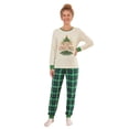 thumbnail image 2 of Family Matching Christmas Pajamas Long Sleeve Tops and Plaid Pants, 2 of 9