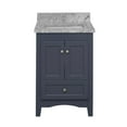 thumbnail image 3 of KBC Abbey 24" Solid Wood Bathroom Vanity w/ Carrara Stone in Marine Gray, 3 of 7