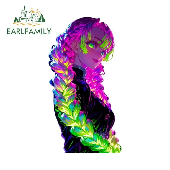 EARLFAMILY 5.1" Kanroji Mitsuri Car Stickers Humorous Motorcycle Skateboard Tumbler Personality Vinyl Decal Amusing Scratch-Proof Car Door Protector