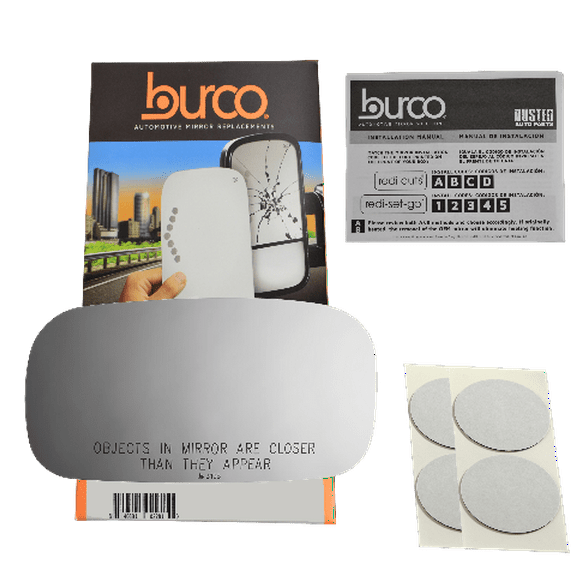 Burco Side View Mirror Replacement Glass - Clear Glass - 3195