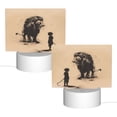 thumbnail image 2 of Haiem Child And Lion Sketch Pattern Acrylic Night Light Gift with 3 Color ModesTouch-Sensitive LED Lamp Perfect Gift for Mother's Day, Birthday, or Christmas, 2 of 9