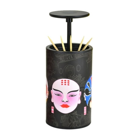 

YUEHAO Tableware Chinese Personality Creative Portable Living Room Home Automatic Pressing Toothpick Box Black F