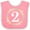 Pink and White, variant on Inktastic 2nd Birthday Rose Wreath 2 Year Old Girl Girls Baby Bib