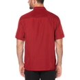 thumbnail image 3 of Cubavera Hommes Empiècements Manches Courtes avec Pick Stitch Chemise, Vélo Rouge, XX-Large, 3 of 3