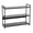 Black Oak, variant on Household Essentials Jamestown Wide 3 Shelf Open Storage Bookshelf Mid Century Walnut Wood Grain and Black Metal