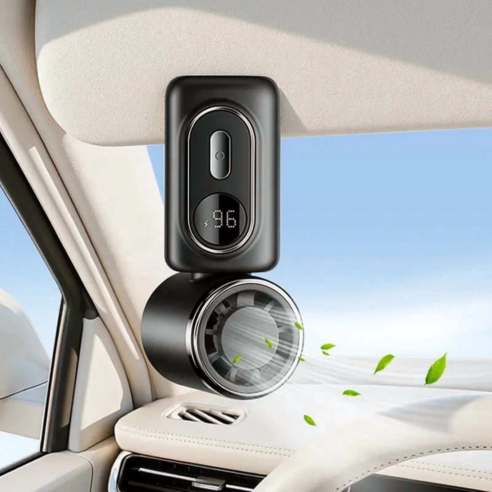 Portable Clip-On Mini Fan, Turbo Personal Handheld Fans Rechargeable, LED Display, Pocket Size Summer Cooling Essentials for Travel/Eye Lash/Beach/Concert, Gifts for Women