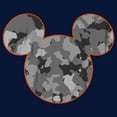 thumbnail image 2 of Boy's Mickey & Friends Gray Camo Mickey Mouse Logo  Graphic Tee Navy Blue X Small, 2 of 4