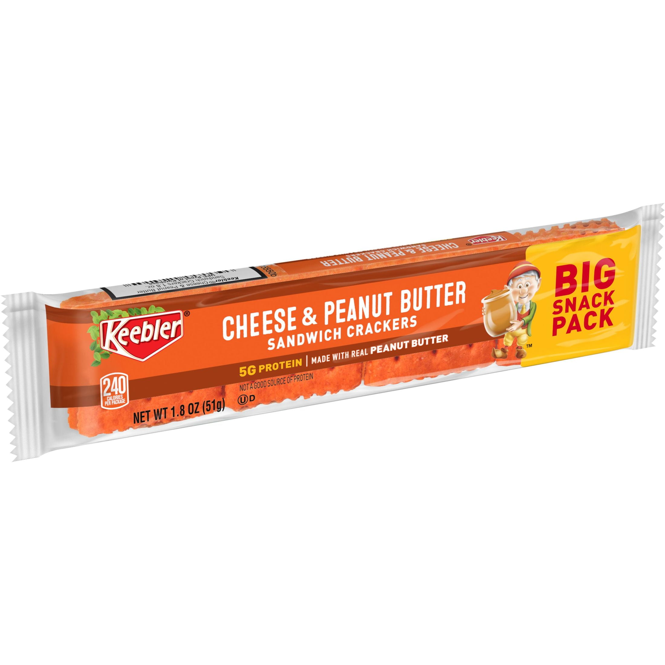 Kellogg's Keebler Sandwich Crackers, Cheese and Peanut Butter, 1.8 oz