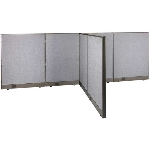 GOF T-shaped Freestanding Partition (66”D x 132”W x 48”H) Office Room Divider, Privacy Screen, Workstation Cubicle