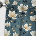 thumbnail image 3 of Designart "Elegant Mingle Of Teal And Ivory" Floral Blackout Curtain Single Panel, 3 of 4