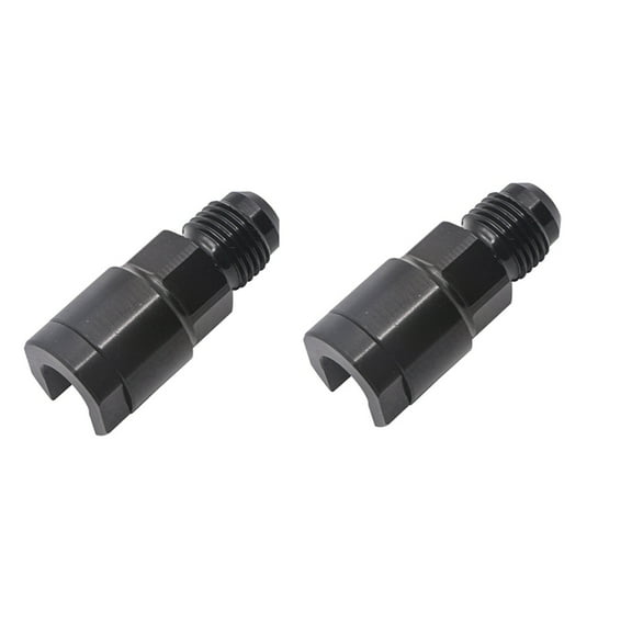 2X 6AN to 3/8 Quick Disconnect Female EFI Adapter Fitting Aluminum AN6 Male Flare to 3/8in Fuel Line Pipe Connectors