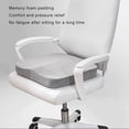 thumbnail image 2 of SIELUNO Seat Cushion Memory Foam Butt Cushion For Office/Home Desk Gaming Chair, Sciatica Pain Relief Cushion, 2 of 7
