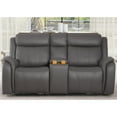 Alexent Leather Loveseat Recliner Power Lift Reclining Sofa w Cupholder