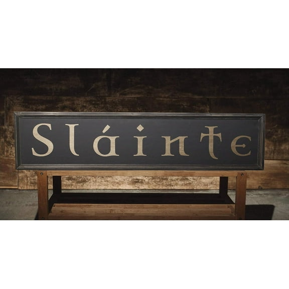 Decorative Wooden Sign Slainte Irish Pub Sign Gaelic Celtic Ireand Home Wall Art Plaque Craft Hanging Wood Sign 6 x 16,26nv16waA09