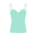 thumbnail image 4 of Camisole Tops with Built-in Bra for Women Sleeveless Spaghetti Straps V Neck Twist Front with Slim Fit Casual Summer High Elastic Cami Shirts, 4 of 6