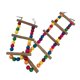 thumbnail image 2 of A Columpio para pájaros, juguete para loros, escalera de escalada, pájaro de juguete, puente con escaleras de madera, escalera para pájaros, 2 of 5