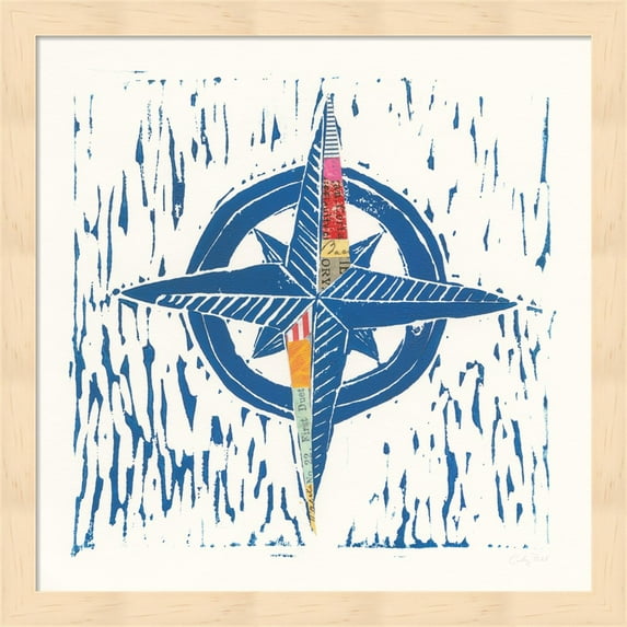 Nautical Collage I by Courtney Prahl, Framed Wall Art, 13.25W x 13.25H