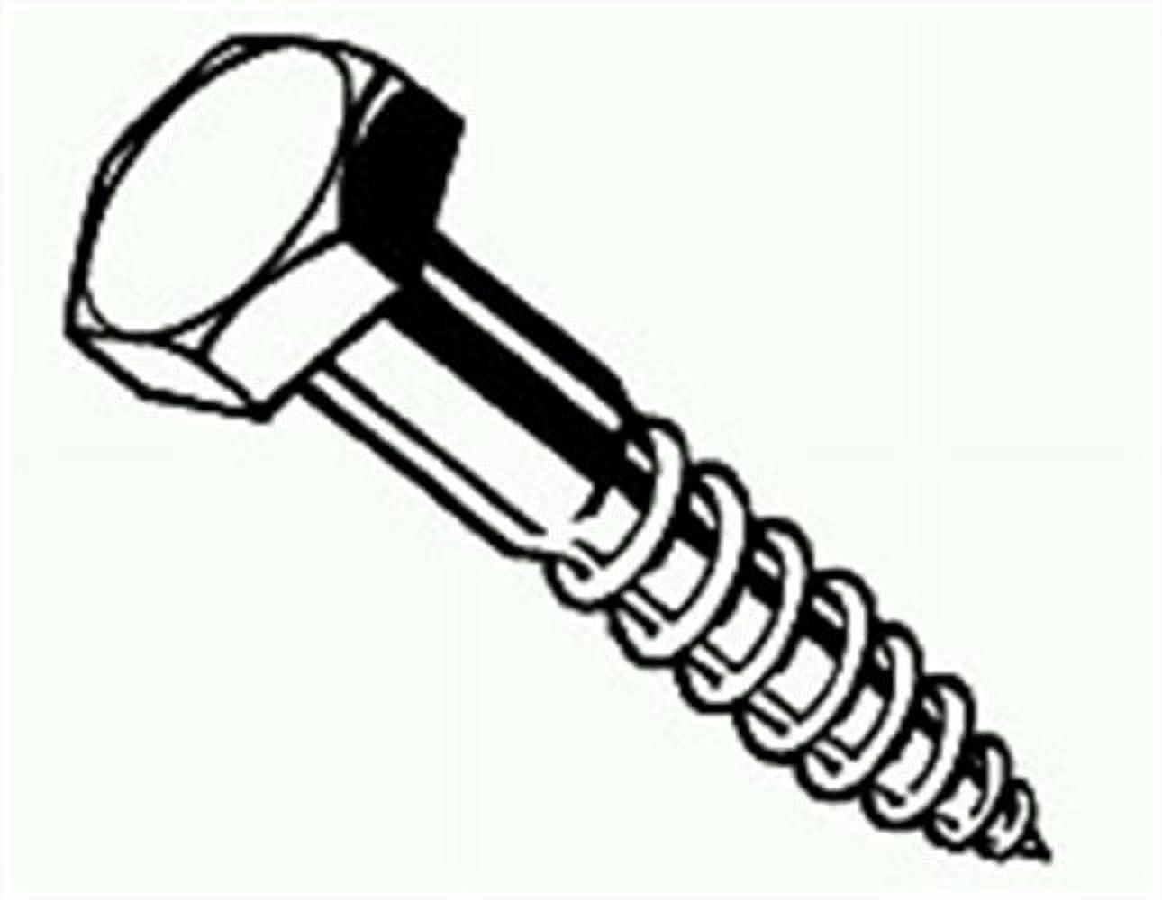 BOLT LAG HEX ZINC 3/8X5